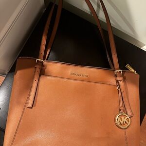 Brown MK shoulder medium size tote